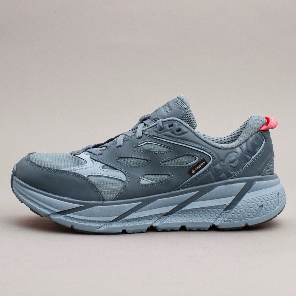 NWT Hoka Clifton Leather Gore-Tex Waterproof Unisex Goblin Stone Blue GBSB shoes